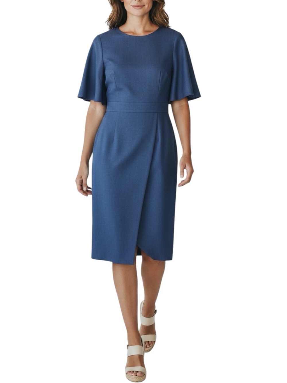 ALEX MARIE Lined Sheath Dress with Flutter Sleeves Size 6 -- CAREER/WORK/OFFICE